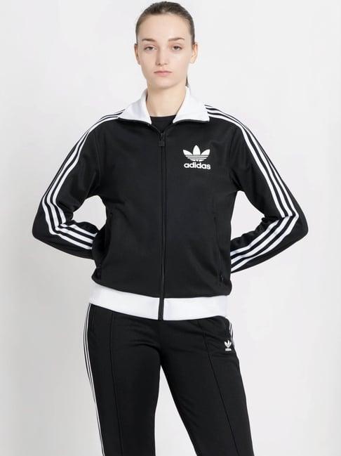 adidas originals black striped sports jacket