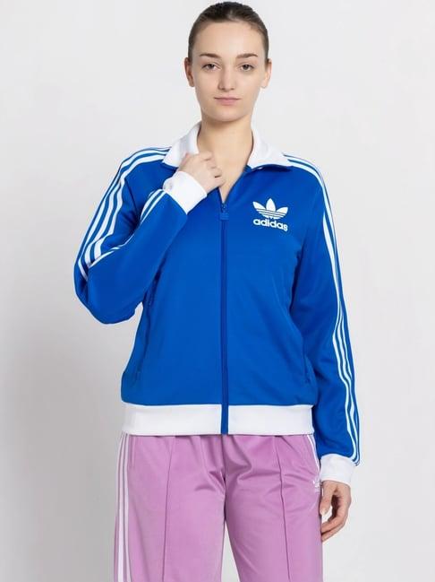 adidas originals blue striped sports jacket