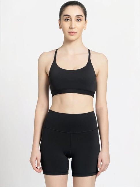 adidas black plain sports bra