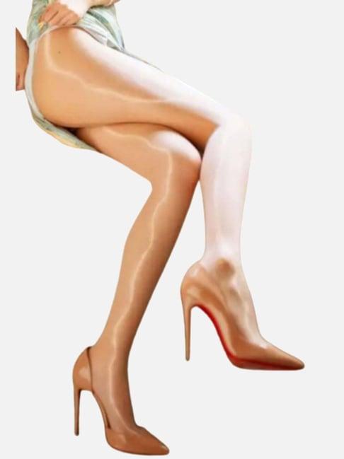 secrets by zerokaata beige plain pantyhose stockings