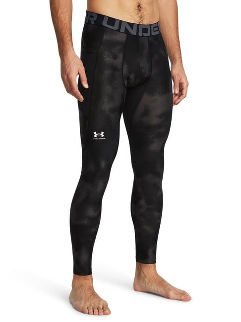 under armour black skinny fit printed sports tights