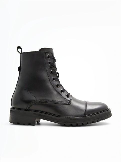 aldo men's black derby boots