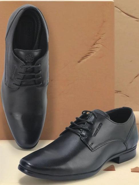 woodland men's black derby shoes