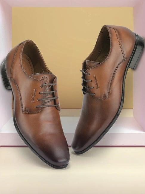 woodland men's tan derby shoes