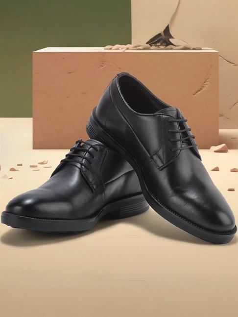 woodland men's black derby shoes