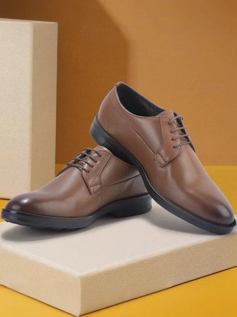 woodland men's tan derby shoes