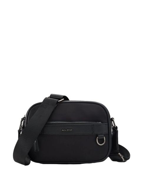 aldo black solid small cross body bag