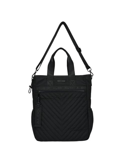 aldo black solid medium backpack