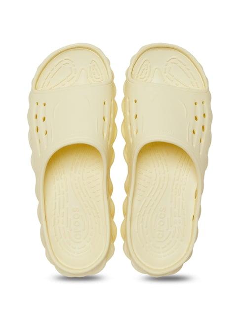 crocs men's echo butter cream slides