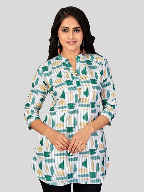 saree swarg multicolor printed short kurti