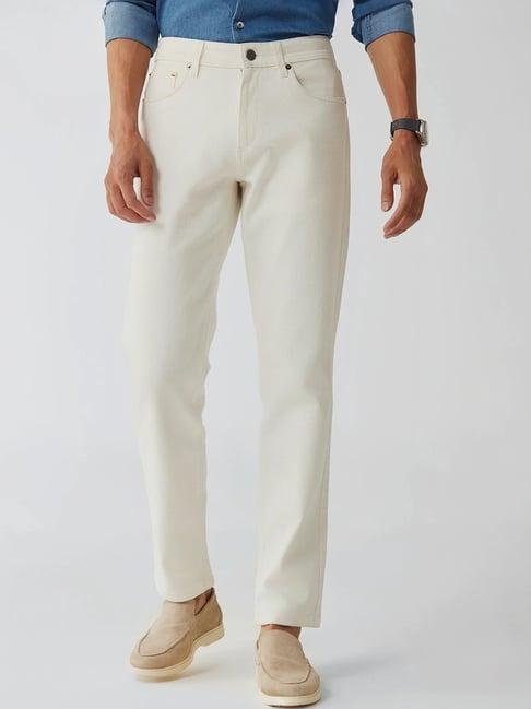 andamen off-white slim fit jeans