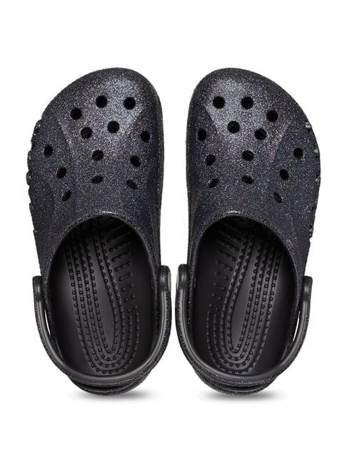 crocs men's baya black back strap clogs