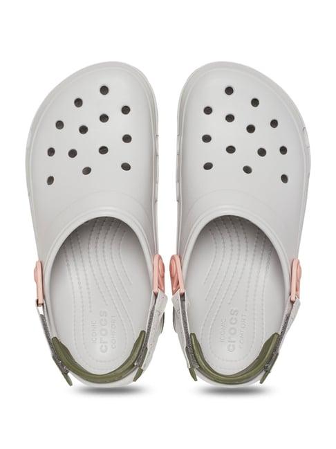 crocs men's all terrain off white back strap clogs