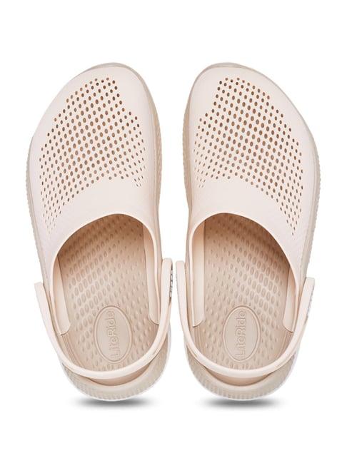 crocs men's literide peach back strap clogs