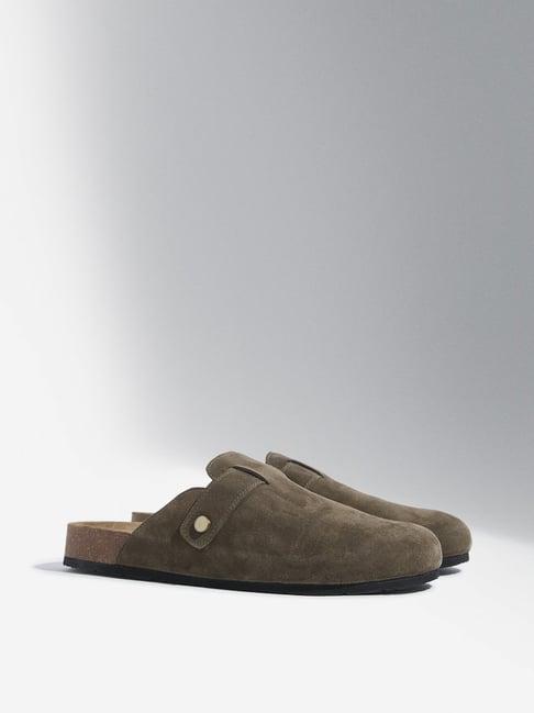 soleplay by westside olive slip-on leather sandals