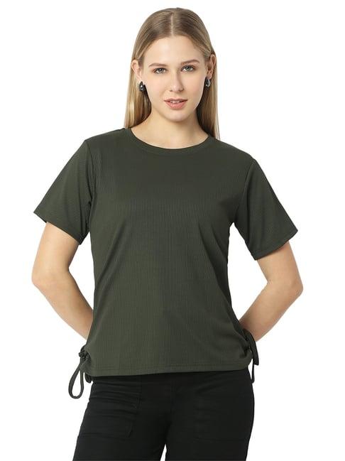 smarty pants olive top