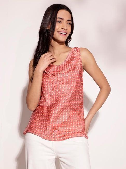 fabindia pink printed top