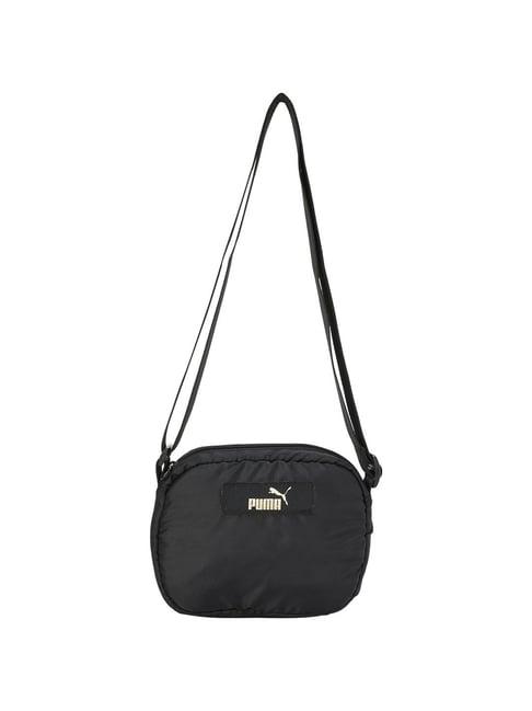 puma pop black logo sling handbag