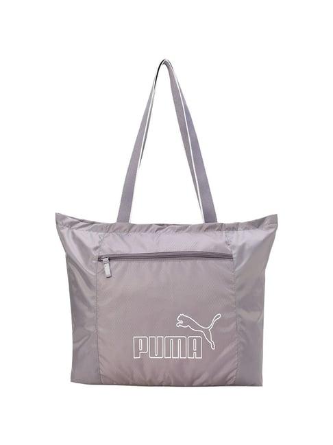 puma phase purple logo tote handbag