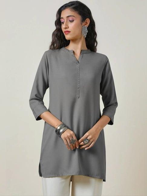 soch grey plain tunic