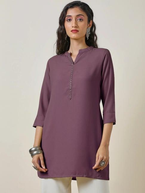 soch purple plain tunic