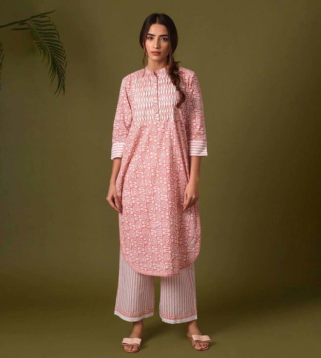 prakriti jaipur phool mandi stripes peach pants