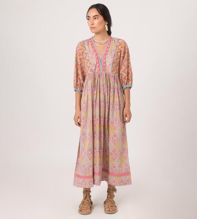 prakriti jaipur paisley shell dress in pink