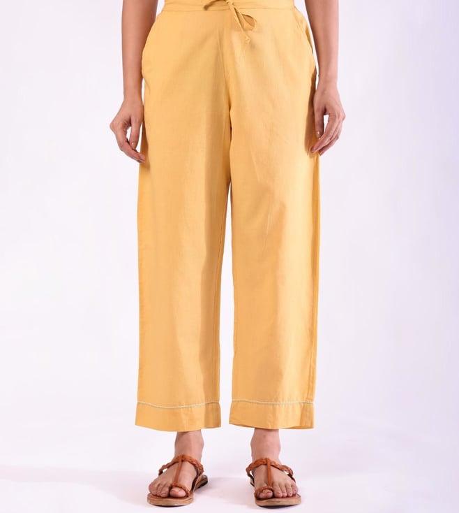 prakriti jaipur yellow daisy pants