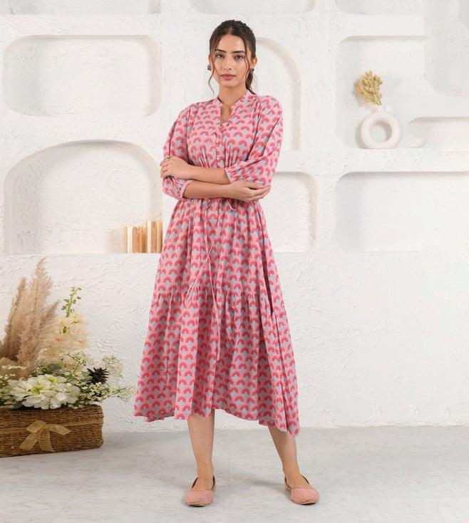 prakriti jaipur pink lay tie-up dress