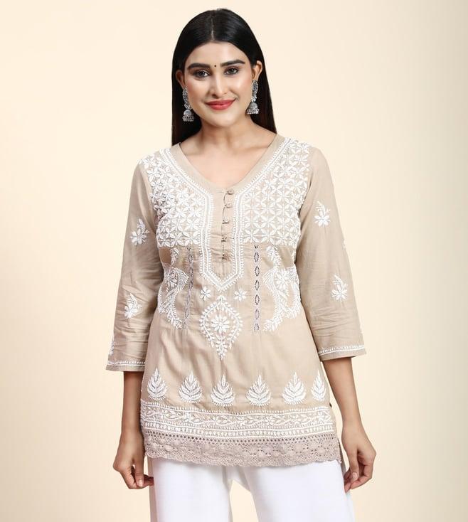 house of kari house of kari chikankari tunic for women