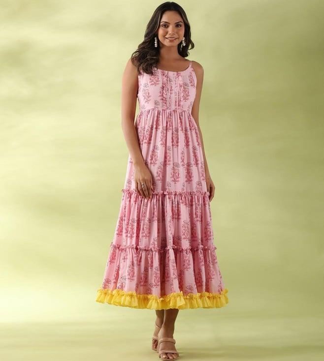 gillori spanish pink additional tiered dress