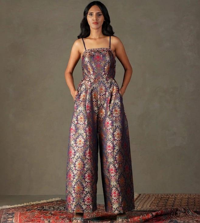 ri.ritu kumar berry & multi rudraksh jumpsuit