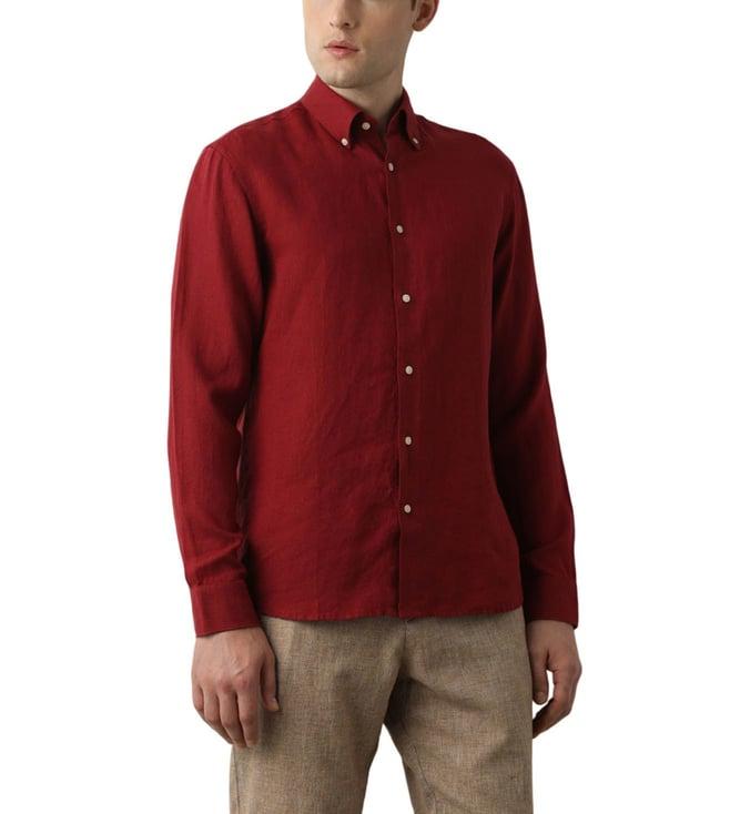 selected homme cranberry regular fit shirt