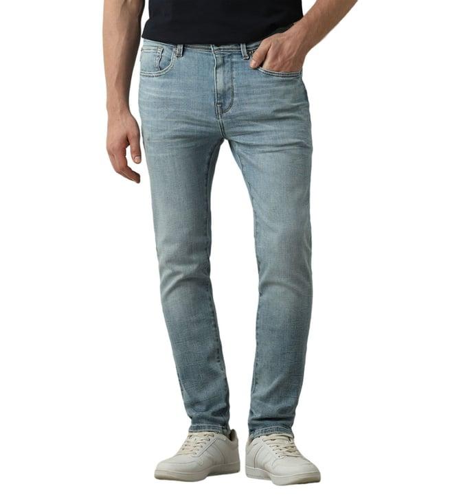 selected homme slim light blue mid rise jeans