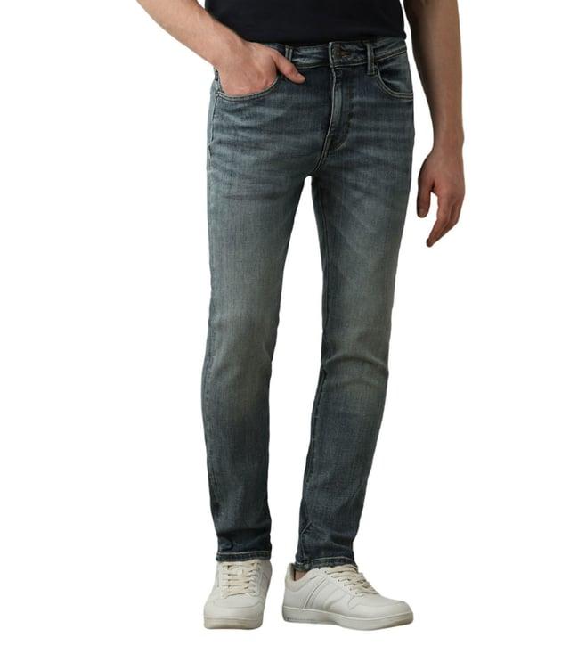 selected homme slim medium blue mid rise jeans