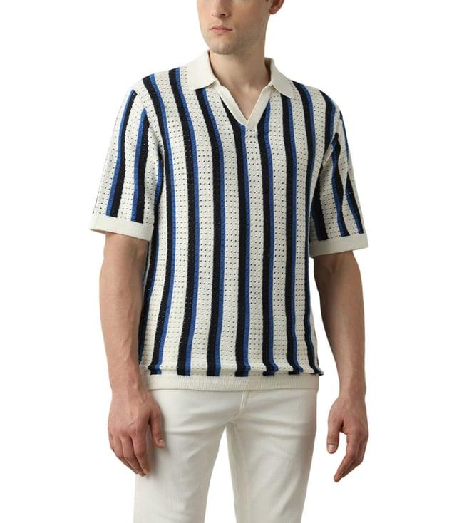 selected homme multi striped regular fit polo t-shirt