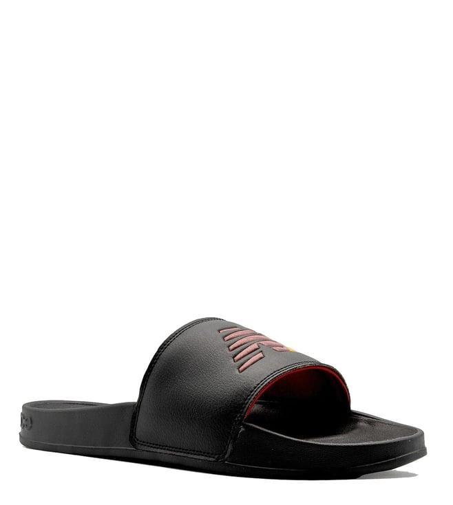 new balance unisex black flip flops