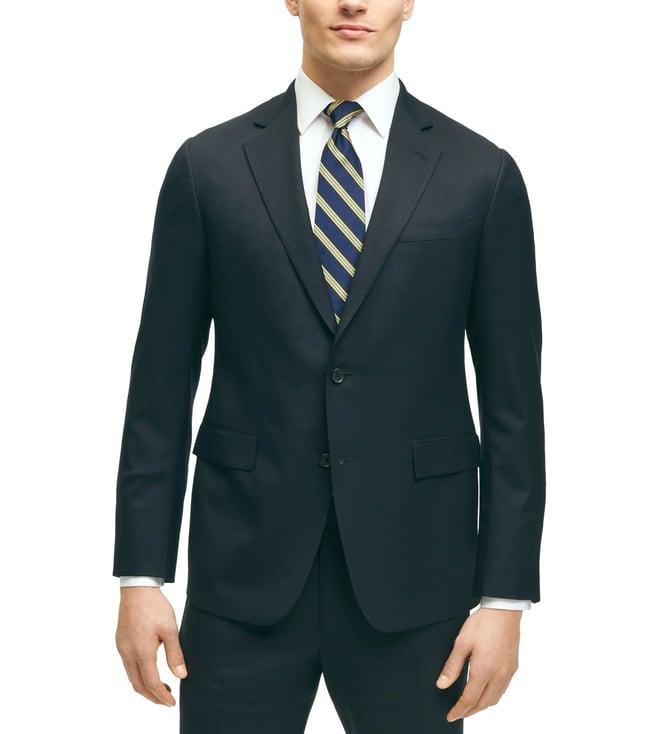 brooks brothers navy regular fit classic fit wool 1818 suits sport coat