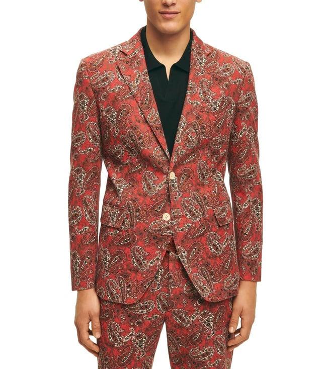 brooks brothers red regular fit regent fitted butterfly printed sport coat