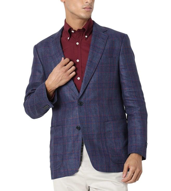 brooks brothers navy regular fit hopsack regent sport coat