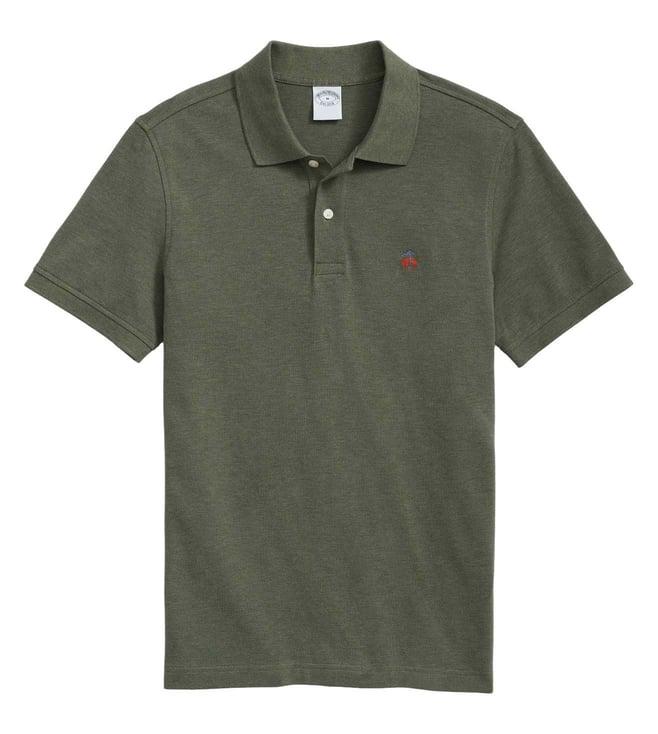 brooks brothers green regular fit polo t-shirts