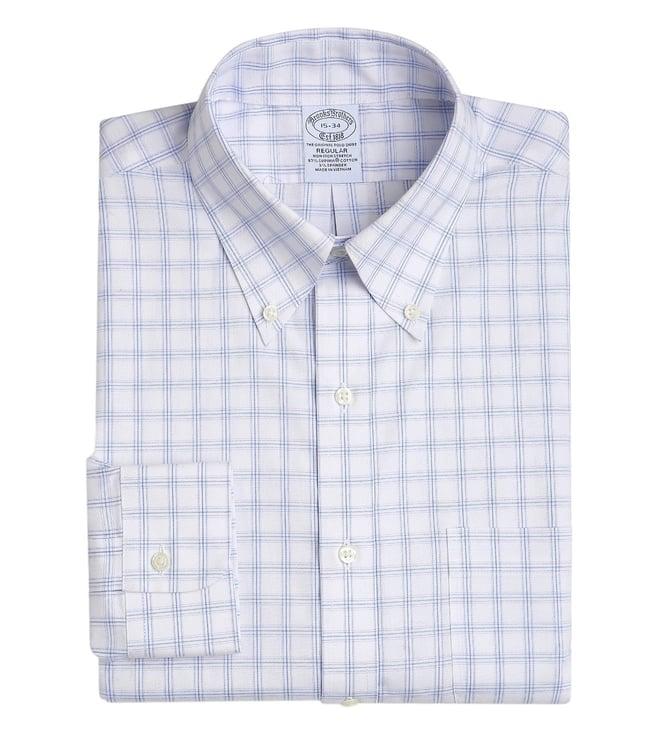 brooks brothers white regular fit dress shirt