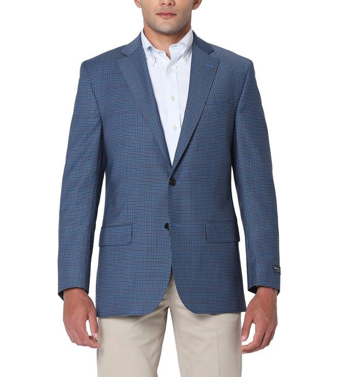 brooks brothers blue regular fit sports coat