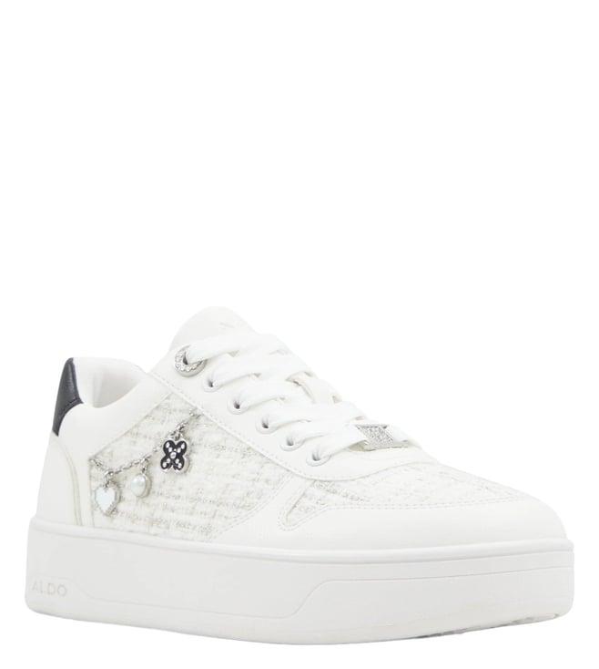 aldo women's marisette white & black sneakers