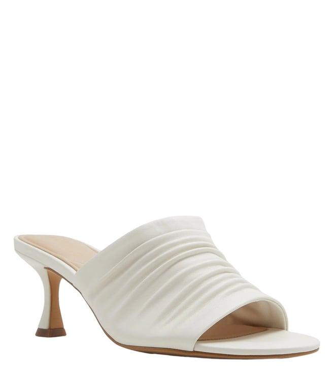 aldo women's ranobantar white & bone slide sandals