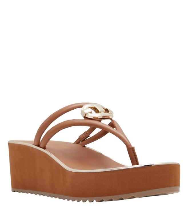 aldo women's albobrenna other brown t-strap sandals