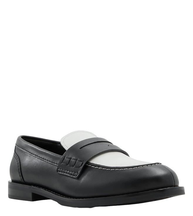 aldo women's adibaen black & white loafers