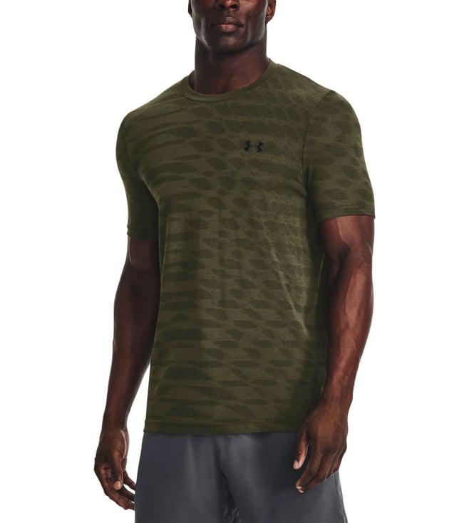 under armour green seamless ripple short sleeve t-shirt