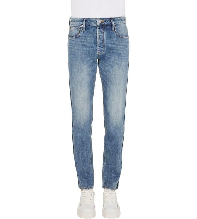 emporio armani blue full length jeans