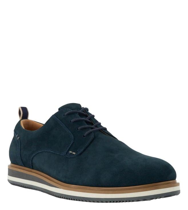 dune london men's blaksley navy derby shoes